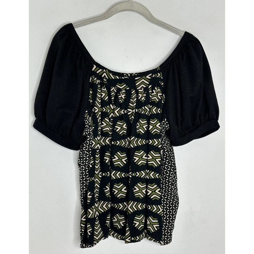 Maeve by Anthropologie Women's Short Sleeve Printed Top Size Medium - Picture 7 of 7